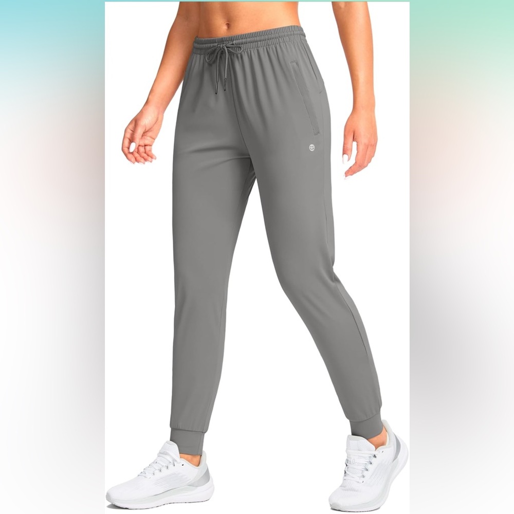 G Gradual Women's Joggers Pants with Zipper Pockets Tapered Running Sweatpants - Picture 2 of 8